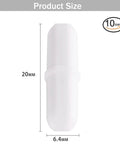 Ten Pieces PTFE Magnetic Stir Bars For Lab Mixers 20 mm White Eight Tenths Inch Stirrers Durable Non Demagnetizing Magnetic Stir Sticks Great For Scientific Experiments, 20mm size, 10 pack