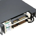 Dual Bay 2.5 Inch Sata Iii Hdd Ssd Tray Caddy Internal Mobile Rack Enclosure showing SATA connectors and secure latch.