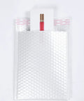 White Pearlized Bubble Mailers 14x16 Inch With 4 Inch Flap Waterproof Shockproof Padded Envelopes for Mailing and Packaging Supplies