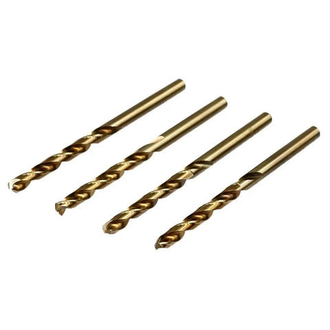 Top Notch HSS M35 Cobalt Twist Drill Bit Set Built Heavy Duty For Wood And Metal Hole Cutting Killer Precision Power Tool Upgrade 1 To 13 Millimeter Range Real Deal 10 Piece Kit showing gold-colored twist drill bits.