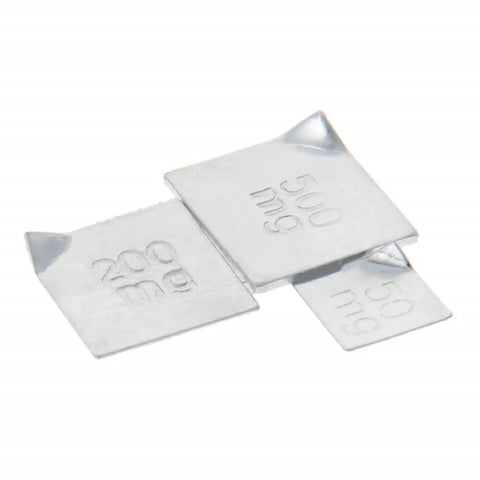 Calibration Weights Set 6 Pieces From 500 Mg To 10 Mg M2 Class Aluminum for precision scales, corrosion resistant aluminum weights