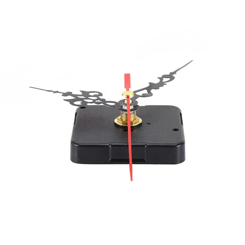 Quartz DIY Wall Clock Movement Mechanism Replacement Kit Battery Operated For Repair And Upgrade Black Finish