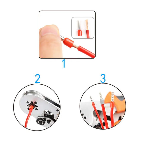 4 Gauge Wire Ferrule Kit Copper Insulated Terminals For Car Amplifier Power Cables Crimp Connectors in use
