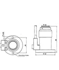 Straight Up Precision Automatic Z Axis Tool Setting Gauge With Heavy Duty Sensor Plug And Play CNC Router Height Probe dimensions illustration