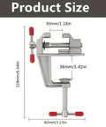 Dope Versatile Aluminum Alloy Vise For Desktop Or Handheld Use Adjustable Jewelry And Electronics Workstation Clamp Tabletop Ready Multi Function Metal Fixture For Crafting Repairs And Precise Holders, 128mm x 82mm