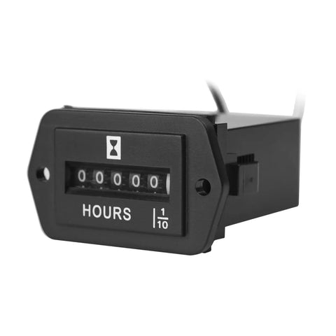 Analog Hour Meter For Industrial Engines And Machines, Tracks Running Time From 0 To 99999.9 Hours At AC 110-250V, Easy Install