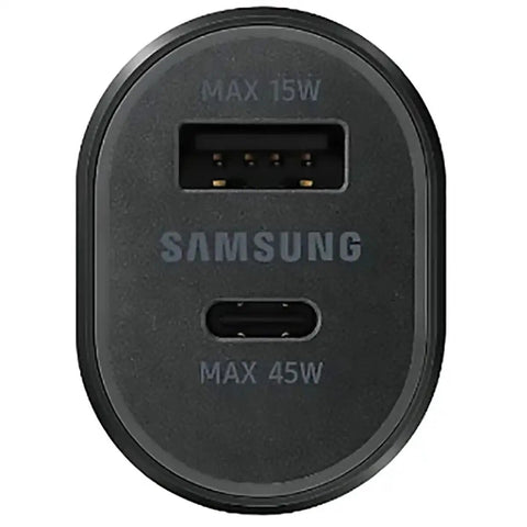 Road Ready Dual Port Car Charger With Blazing Fast 45W Plus 15W Output For Usb C And Usb A Tech, matte black dual port.