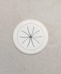 Construct Pro Speedy’Z 2-inch white round cable pass-through port cover, front view