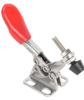 Front view of Set Of 2 GH-201-ASS Toggle Clamps Stainless Steel Quick Welding Fixtures For A Secure Hold 27 Kg Clamping Force 1.5 Mm Plate Thickness Easy To Install And Remove Heavy Duty Jig Tool