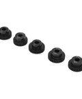 Five Piece RC Pinion Gear Set For 1 To 10 Scale Cars, 48DP 5.0mm Pinions In 30T 31T 32T 33T 34T, High Hardness CrMo Alloy Steel