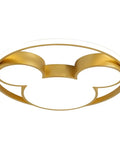 Cartoon Dope Mouse Ceiling Light Featuring Mickey Style Gold Metal Chandelier For A Modern Look Flush Mount Ceiling Lamp