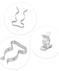 Top Notch 48 Pc Manganese Steel Spring Terry Clips Kit For Garage Storage Brakes Rakes And Heavy Duty Tools Assorted 10Mm 12Mm 19Mm 25Mm Sizes, silver spring clips
