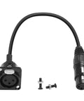 XLR Female To Female Panel Mount Cable Connector With 13.8 Inch Short Cable, 3 Pin Audio Socket with screws