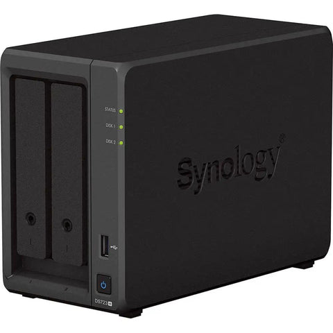 Badass Desktop Network Attached Storage Server Boasting AMD Ryzen Processor And 32 Gigabytes Memory Coupled To 16 Terabyte Drives, front view.