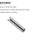 1.5mm By 6mm Slotted Roll Pin Set, 20 Pack, 304 Stainless Steel Spring Dowel Pins, Silver, shown with features text