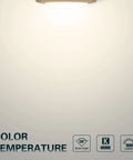 12 Pack Bronze Surface Mount LED Ceiling Light 6 Inch Dimmable Downlight displaying 4000K color temperature and brightness icons