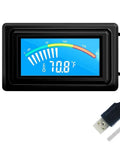 USB Powered Digital Thermometer Temperature Gauge With Sensor Probe For Aquarium Car PC Case Incubator Brooder And Pet Enclosures LCD Display With Fahrenheit And Celsius Readouts, 70.8°F