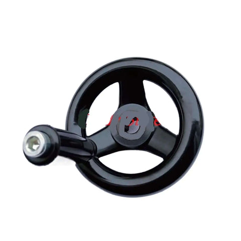 Black Bakelite Spoked Hand Wheel For Milling Machine And Lathe CNC With Wavy Round Grip Three Handwheel Design