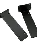 Floating Shelf Bracket Two Pack Heavy Duty Black Steel hidden support brackets with smooth finish for easy installation.