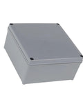 Side view of IP65 Weatherproof 8 By 8 By 4 Inches ABS Junction Box Outdoor Electrical Enclosure Dustproof Waterproof