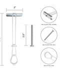100 Pack Heavy Duty Quick Toggle Anchors With Bolts Set For Drywall Metal Studs And Concrete Block Holds 260 Plus Lbs Per Set Includes 100 Toggles And 100 Bolts Ideal For Hanging Shelves Cabinets And Heavy Items, featuring dimensions and parts close-up.