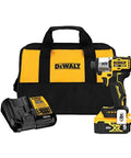 Cordless 20V Max Brushless Impact Driver Delivers Knockout 1825 Inch Pounds Torque And Blistering 3400 RPM Across Three Speed Settings featuring battery and charger in a carrying bag.