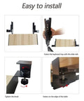 Easy installation steps for Slick Glide Under Desk Keyboard Tray With Smooth Pull Out Drawer Holds Mouse And Keyboard Ergonomic Sliding Extender.