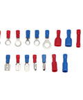 Assort 400 Pcs Insulated Fork Spade Crimp Terminals Connectors Mixed U Type Wire Lugs For Auto Car Electrical Wiring Projects And Repairs red and blue