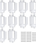 Set of Easy Install Electrical Box Extenders Kit For 1 Gang And 4 Inch Square Boxes With Self Leveling Support Extends Depth By 1.5 Inches Includes 20 Screws Great For Outlets Switches GFCIs And Receptacles