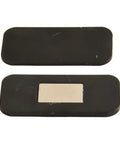 Ultra Thin Magnetic Cabinet Door Catch Set with strong hold, black stainless steel, easy install, no visible hardware, two pieces shown