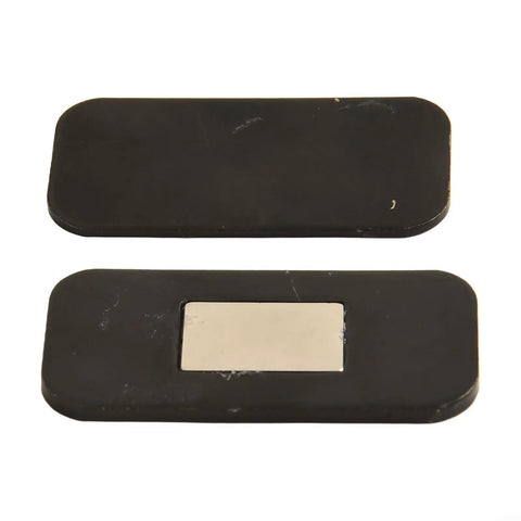 Ultra Thin Magnetic Cabinet Door Catch Set with strong hold, black stainless steel, easy install, no visible hardware, two pieces shown