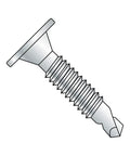 Rock Solid Zinc Plated Steel Self Drilling Screw with Phillips Wafer Head and Number Three Drill Tip, 1 inch, heavy duty fastener.