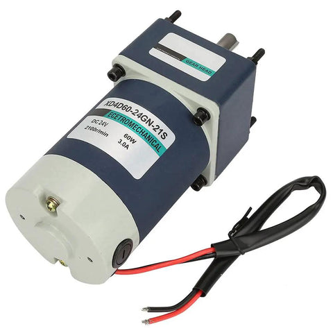 Durable 60 Watt Metal Gear DC Motor Featuring Class B Insulation And Precise Speed Control For Industrial Machines With 24V Power