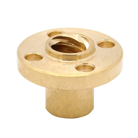 Close-up of Two Pack Brass Nut For T8x8 Lead Screw 8mm Diameter Acme Thread 2mm Pitch 4 Start 8mm Lead For 3D Printer Z Axis