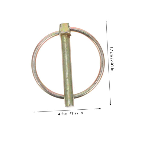 8 Piece Heavy Duty Lynch Pin Set With Spring Retainer Rock Solid Locking Pins For Trailers Mowers And Equipment Built To Last For Enhanced Durability And Safety Easy To Install And Keep Your Gear Locked In. metal lynch pin with spring retainer, 5.1 cm x 4.5 cm