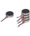 50Pcs Mini Flat Vibration Motors 3V 10x2.7mm micro vibrating motors shown with wires for smartphones and wearables, low power