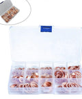 Super 280pcs Purple Copper Flat Washers M5 M20 Metric Kit For Auto Hybrid Electric Sealing Jobs Where Brass Gaskets Offer Heat Resistance And Wear Protection For Heavy Duty Usage On Your DIY Projects And Engine Repair Tasks At Home Right Now. copper washer kit in plastic case