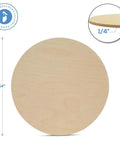 Unfinished Baltic Birch Wood Circles, 14 Inch Diameter Quarter Inch Thick, pretty dang smooth sanded craft disc.