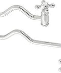 Heritage Wall Mount Pot Filler Faucet With Solid Brass Construction, Drip Free Ceramic Disc Cartridge, Polished Chrome Finish