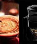 No Fuss Automatic Bean To Cup Espresso Machine With Precision Temp Control And One Touch Brewing For That Straight Up Daily Grind And Smooth Morning Sips In Silver, showing brewing coffee process.