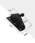Heavy Duty 10 Mm Ball Stud Mounting Bracket For Gas Strut And Shock Spring Rv Door Lift Support Built Tough With Galvanized Steel, 2.5"