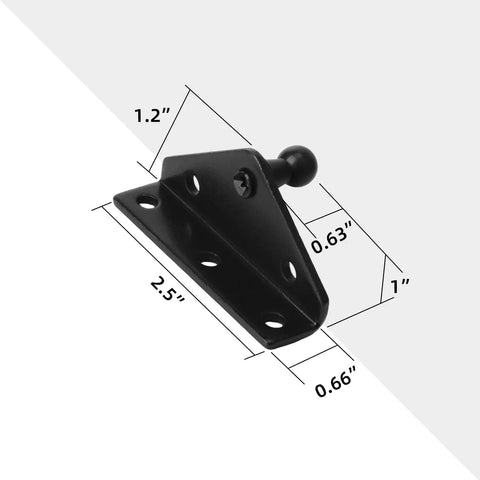 Heavy Duty 10 Mm Ball Stud Mounting Bracket For Gas Strut And Shock Spring Rv Door Lift Support Built Tough With Galvanized Steel, 2.5"