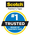 #1 trusted brand of Multi Surface Painter Tape 1 Inch Wide Blue Masking Tape 60 Yards For Indoor And Outdoor Use Removable With Damage Free Adhesive displayed