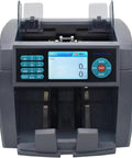 Hassle Free Multi Currency Money Counter Machine With Advanced Cis Sensor Authentication displaying digital screen for currency counting.