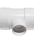PVC DWV Sanitary Reducer Tee 4 By 4 By 2 Inch For Drain Waste And Vent Plumbing Fittings White Smooth Transition From 4 Inch Branch To 2 Inch Vertical Line Easy Install No Pressure Use