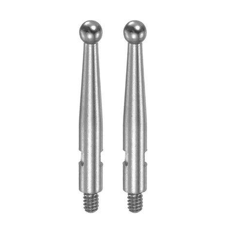 Pro Grade Dial Test Indicator Contact Point With 2mm HSS Ball Tip, M1.4x0.3 Thread, 0.68 Inch Length, 2 Pack