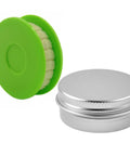 Two Pack Portable Bike Chain Oiler Roller Lubricator Round Lubricant Applicator With Aluminum Storage Jar Green, plastic and wool felt material