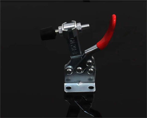 Four Pack Quick Release Toggle Clamp Set 100kg Horizontal Locking Tool for Woodworking and Metalwork with red handle