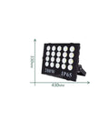 Rock-Solid Black COB LED Flood Light 300W IP65 Waterproof Outdoor Beacon With Adjustable Bracket shown at 330mm height and 430mm width.
