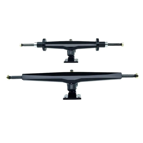 15.2 Inch Double Kingpin Trucks Kit For Electric Skateboard With Preinstalled Motor Mounts And One Stop Fittings, side view
